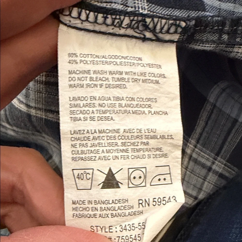 Dickies Casual Plaid Button Down Shirt Relaxed Fit Short Sleeve Lightweight - Picture 4 of 6